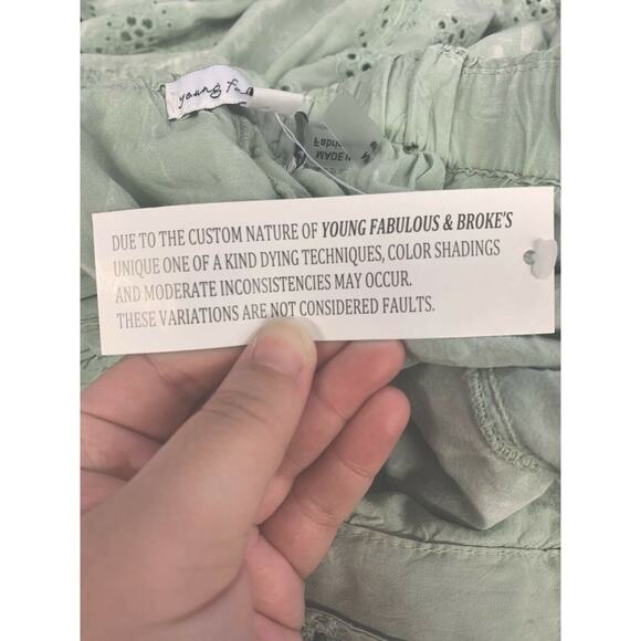 New Young Fabulous & Broke Geneva Pants In‎ Water Potassium Tie Dye Wash Size S - Picture 5 of 8